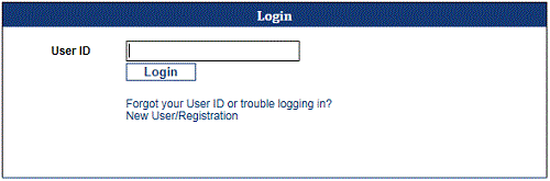 Login page