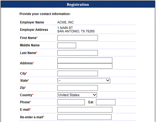 Contact Information page