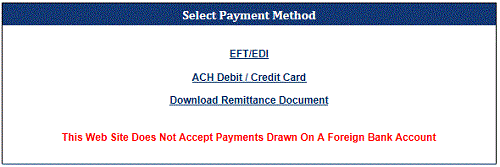 Select Payment Method page