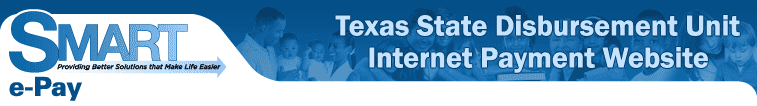 Texas State Disbursement Unit Internet Payment Website